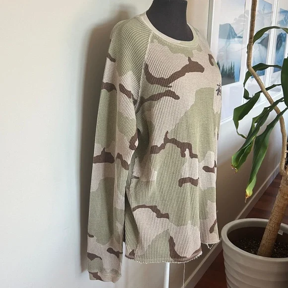 Stussy waffle knit camo long-sleeve shirt - Picture 4 of 12